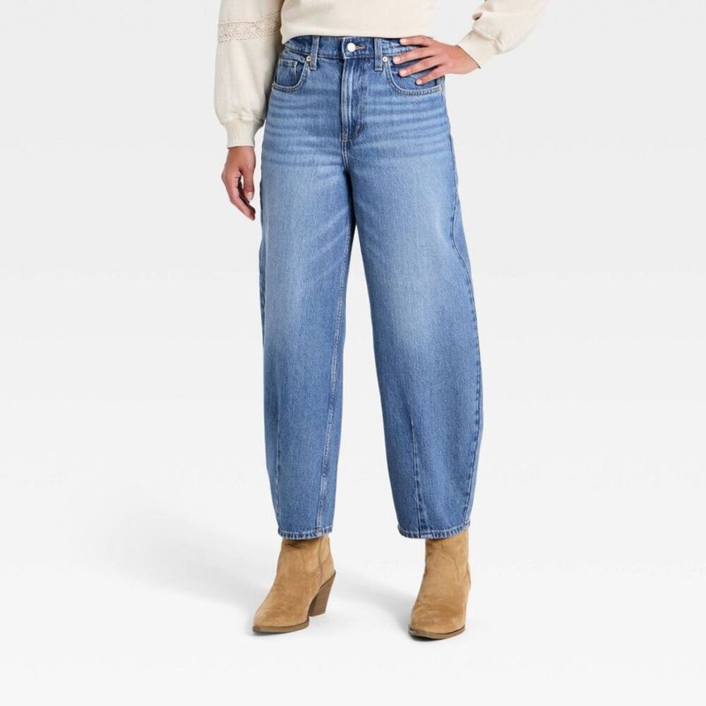 Women's High-Rise Easy Barrel Jeans - Universal Thread Blue 14
